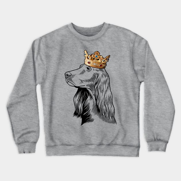 Irish Setter Dog King Queen Wearing Crown Crewneck Sweatshirt by millersye